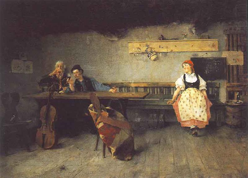 Simon Hollosy In the Tavern china oil painting image